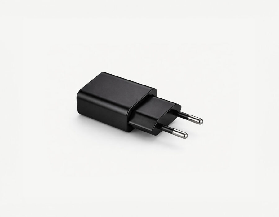 Wall charger for safe and efficient charging against a neutral background