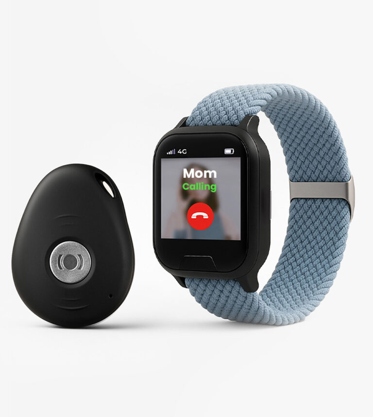 Smartwatch for kids with panic button, safe zones and fall alarm
