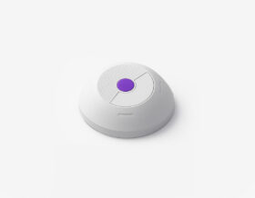 MiniFinder Beacon device used for improved indoor positioning and extended battery life, enhancing accuracy in areas with weak GPS signal.