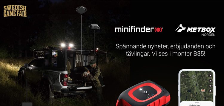 MiniFinder showcasing its hunting products at the Swedish Game Fair and demonstrating how hunters gain better overview and safer hunting.