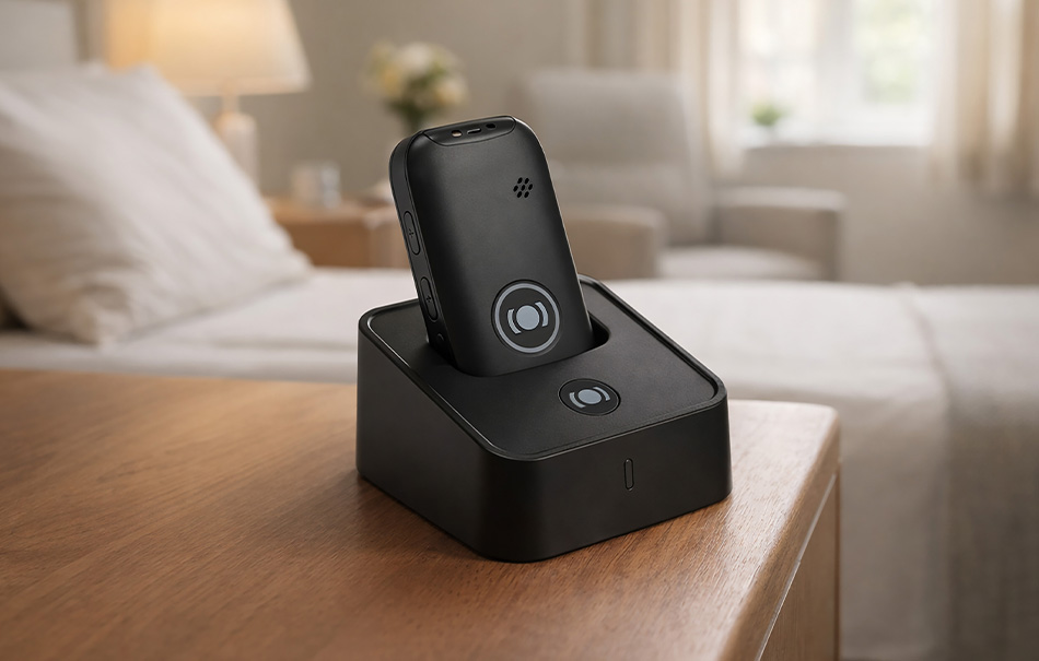 MiniFinder Nox with NFC for quick identification in professional environments.