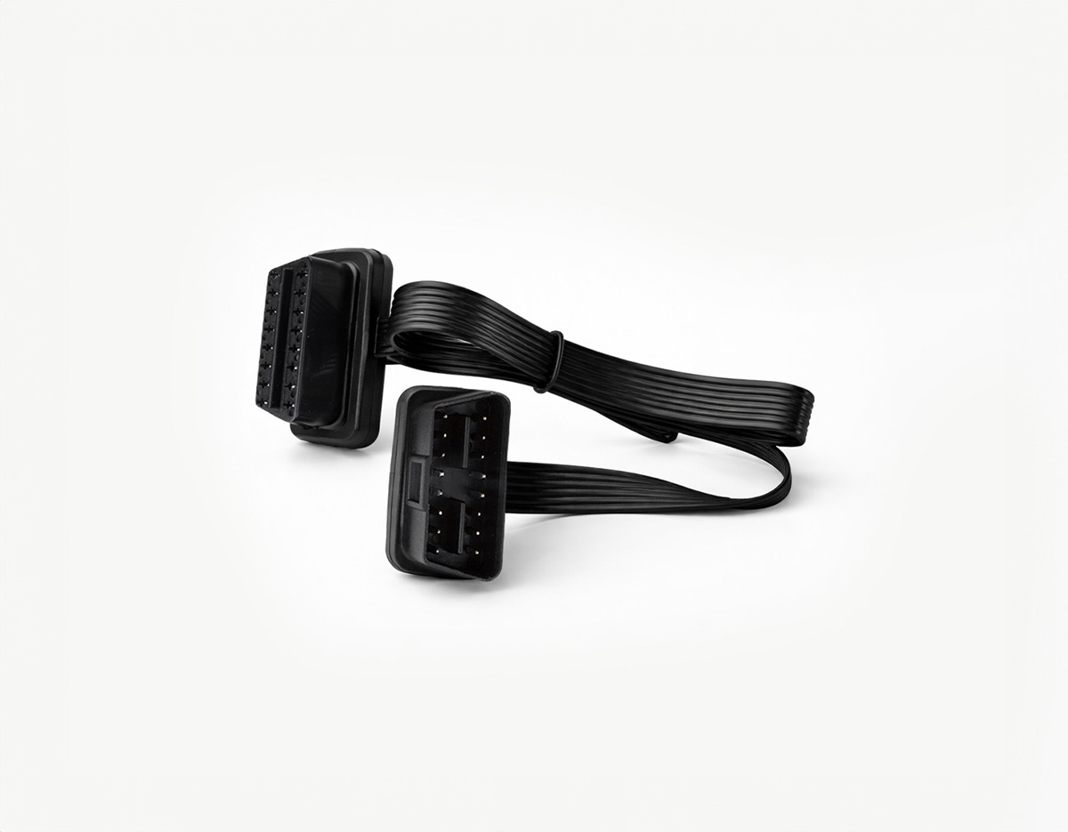 OBD cable for easy connection to the vehicle diagnostic port against a neutral background