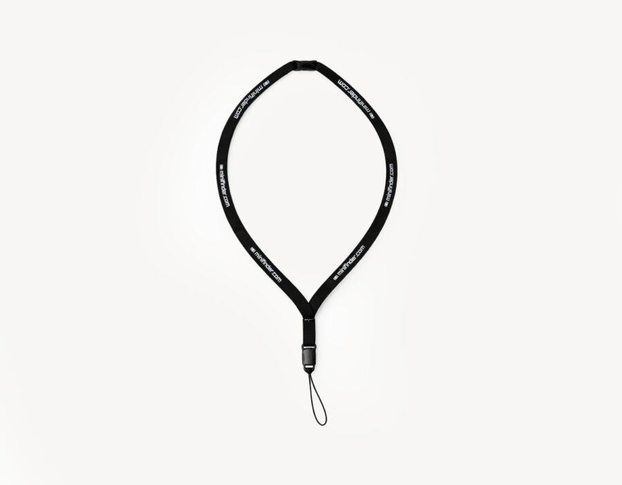MiniFinder Lanyard in soft fabric with a safety buckle for wearing MiniFinder Pico around the neck.